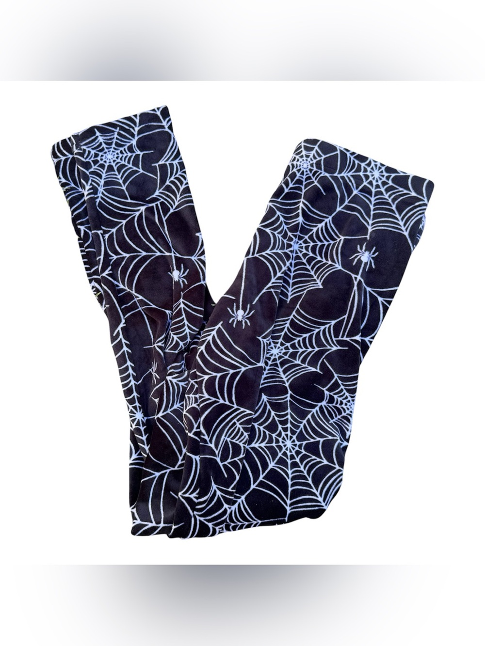 No Boundaries Women's Halloween Goth Alternative Spiderweb Pants Leggings M